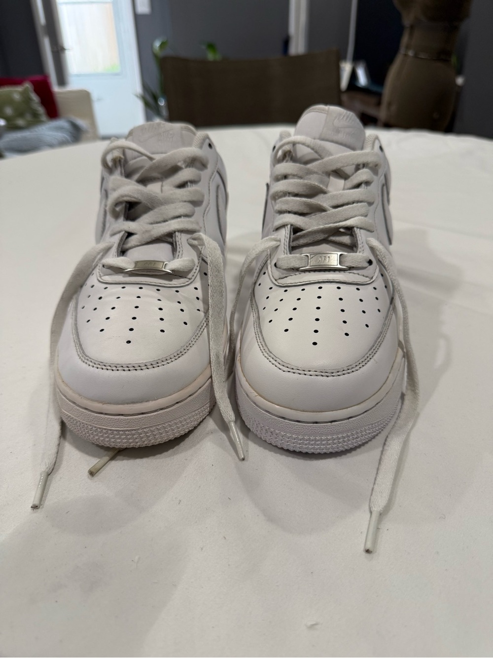Nike White Men’s Low-Top AF1 Sneakers